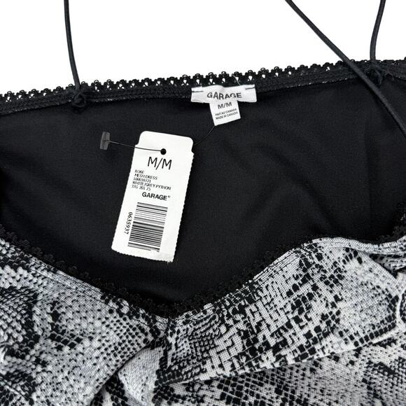 NWT GARAGE Leopard Print Mesh Dress Sz Medium - Picture 3 of 5